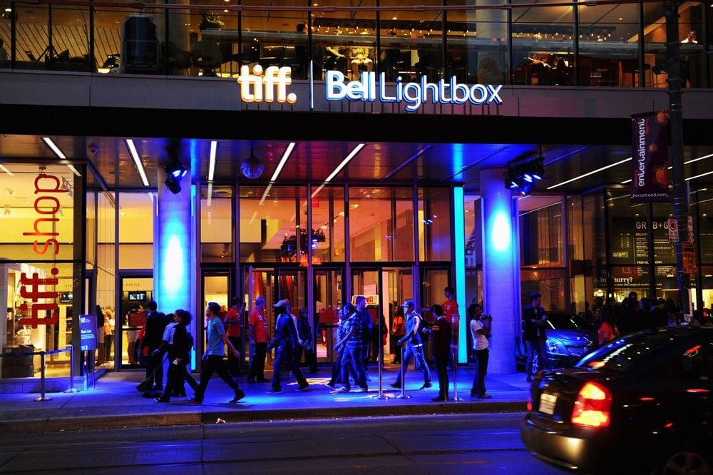 TIFF Lightbox at night.