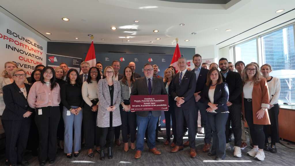 Toronto Global team with Parliamentary Secretary and FedDev Ontario representative, Bryan May.