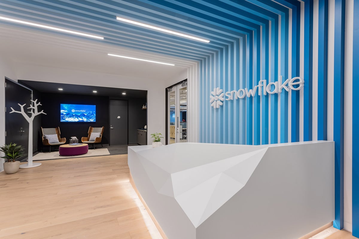 Snowflake office front desk.