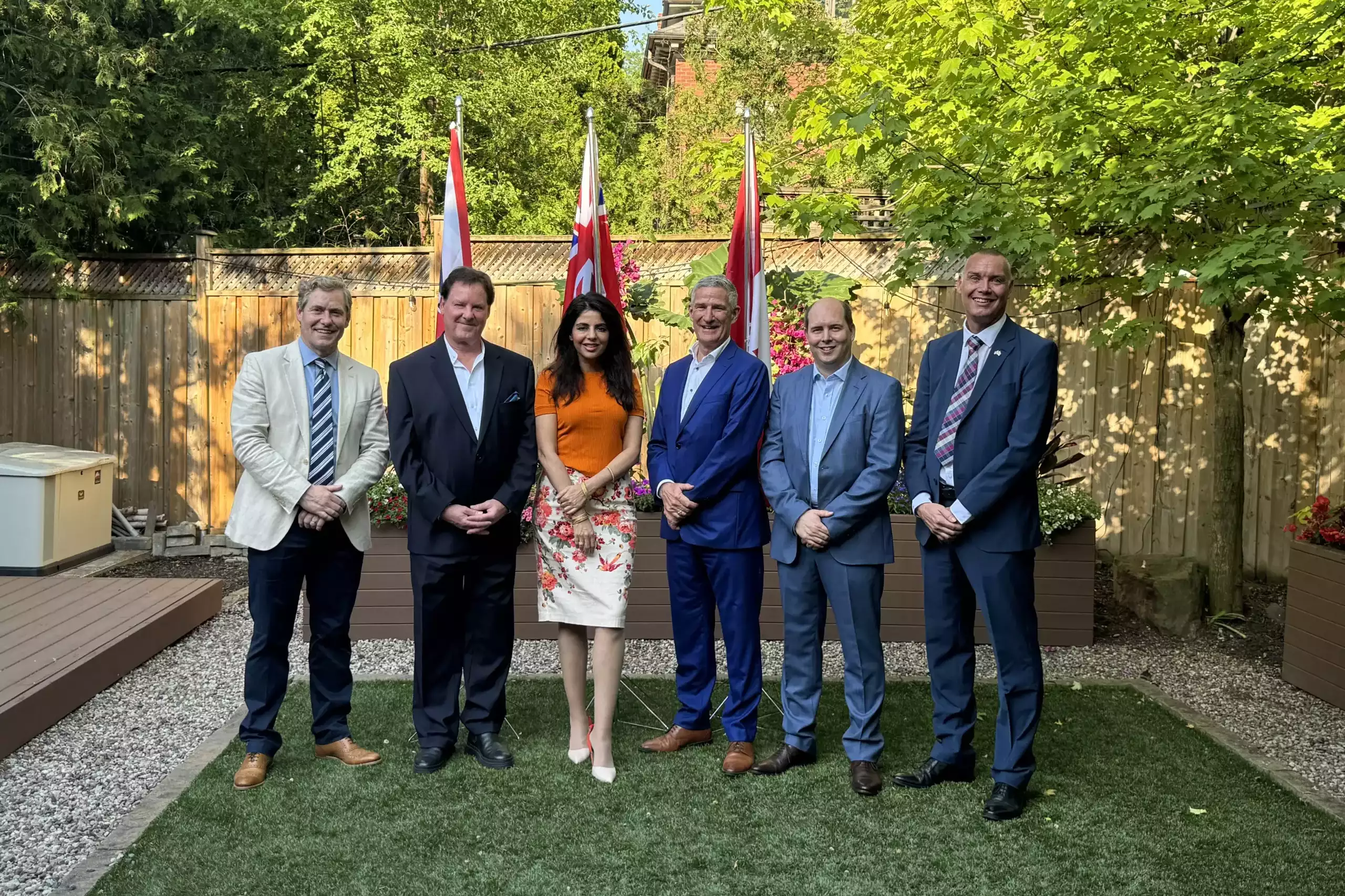 Thinc Launch event. Pictured left to right: Dominic Ball, David Rumer, Fouzia Younis, Stephen Lund, Richard Stathers, Gary McKnight.